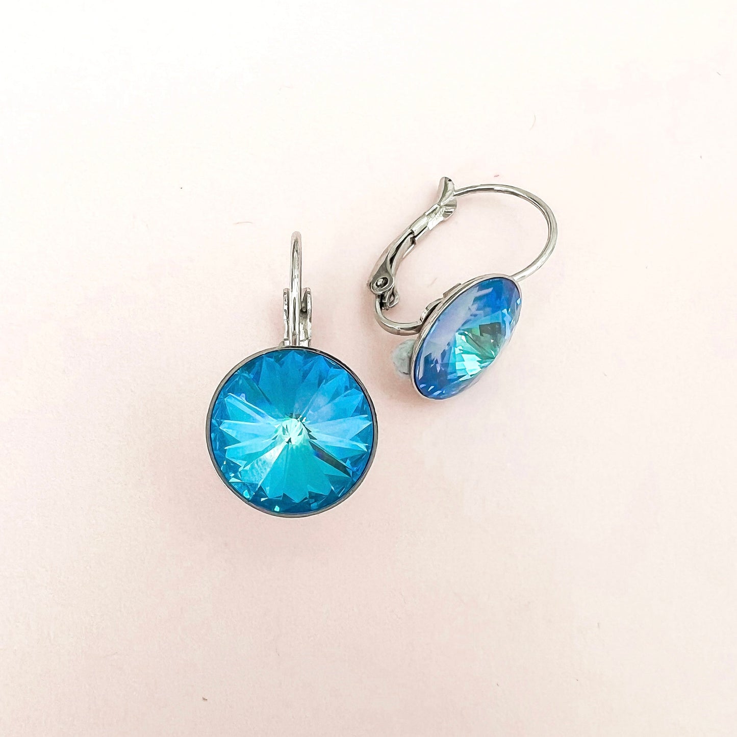 Swarovski Bella Dangle Earrings - Aquamarine - Lacey Lou Sparkles