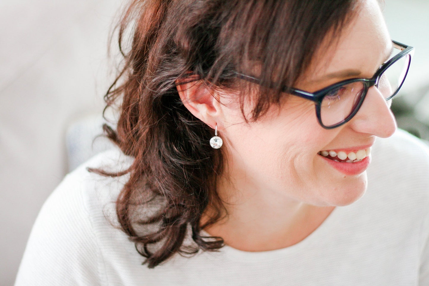 Swarovski Bella Drop Earrings - AB Crystal - Lacey Lou Sparkles