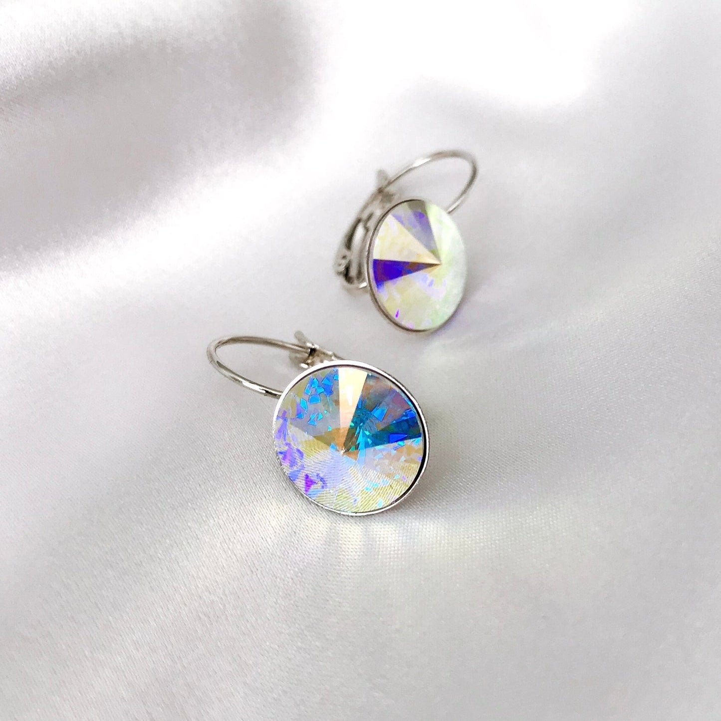 Swarovski Bella Drop Earrings - AB Crystal - Lacey Lou Sparkles