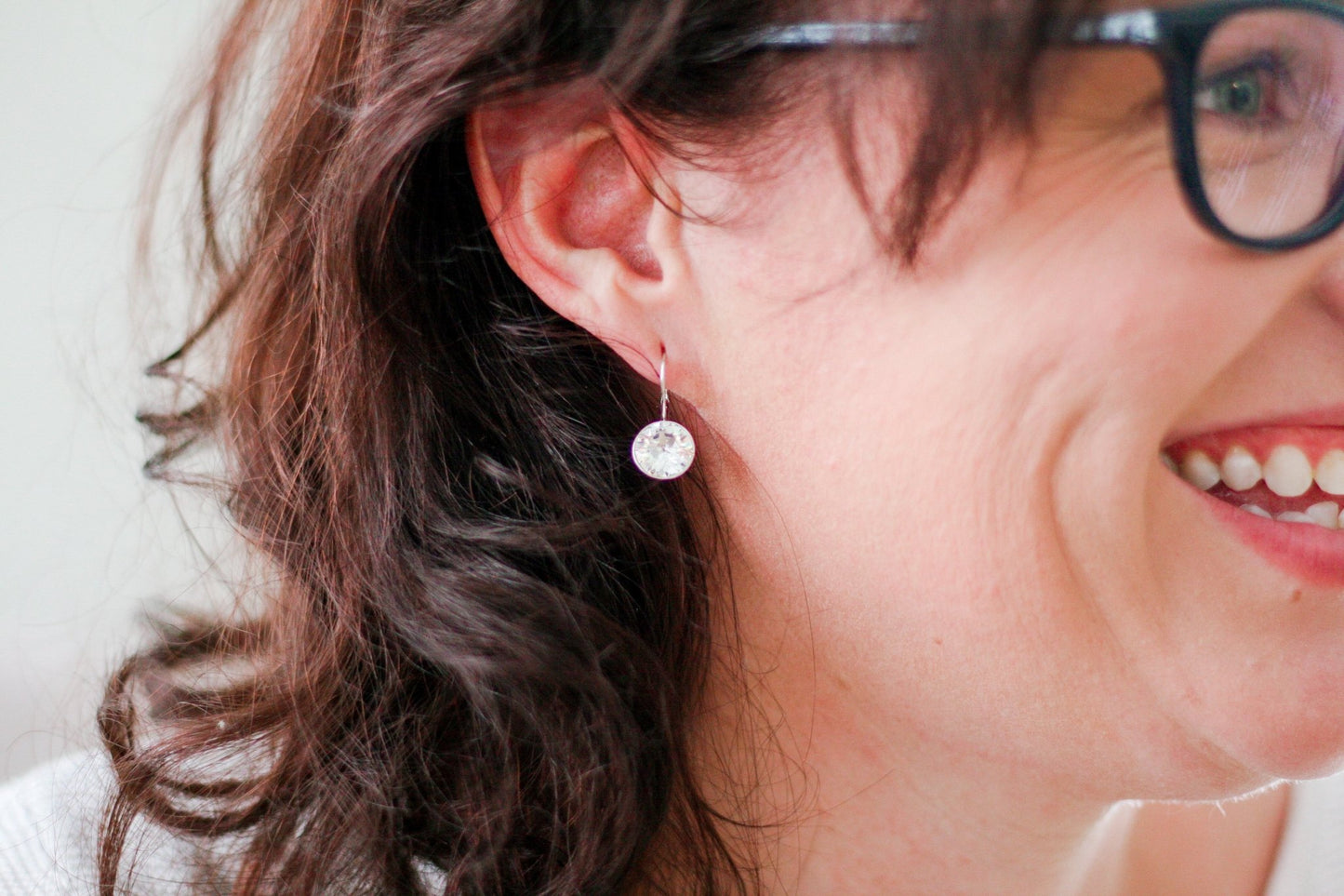 Swarovski Bella Drop Earrings - AB Crystal - Lacey Lou Sparkles