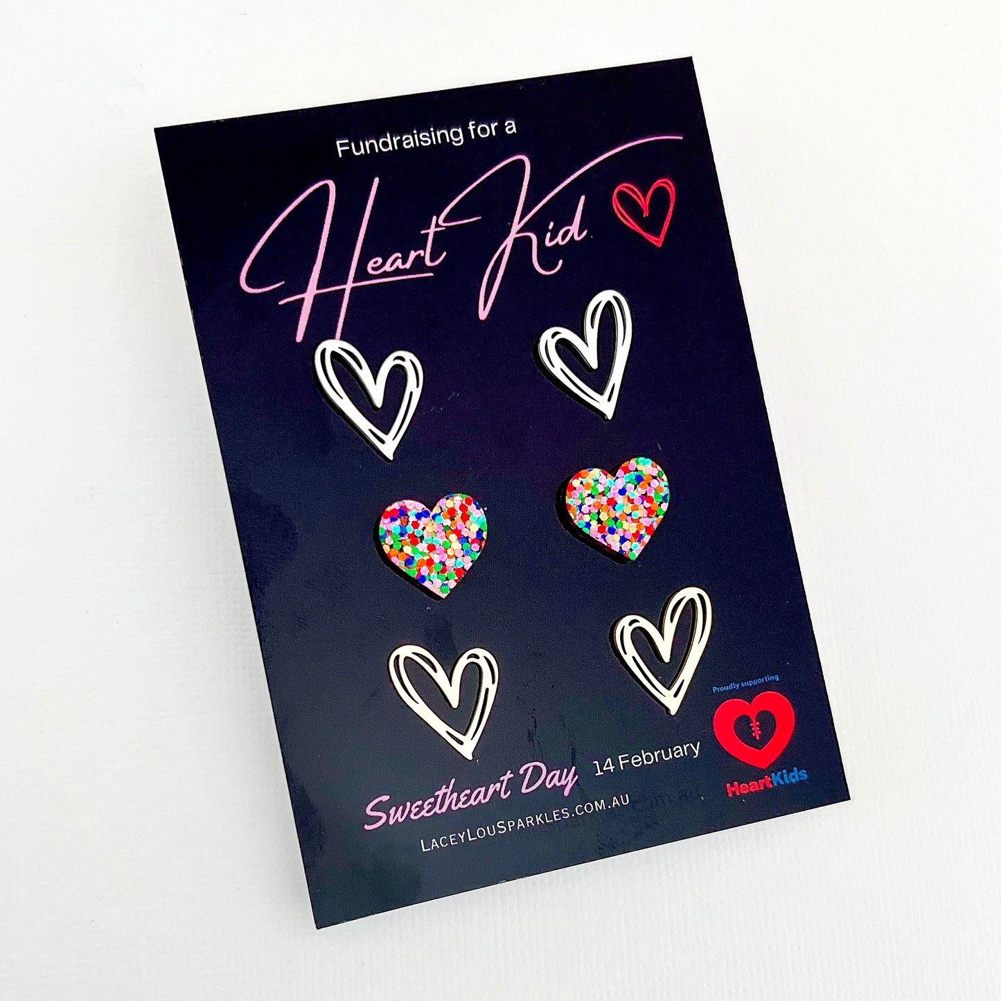 HeartKids Fundraiser Stud Sets February 2025