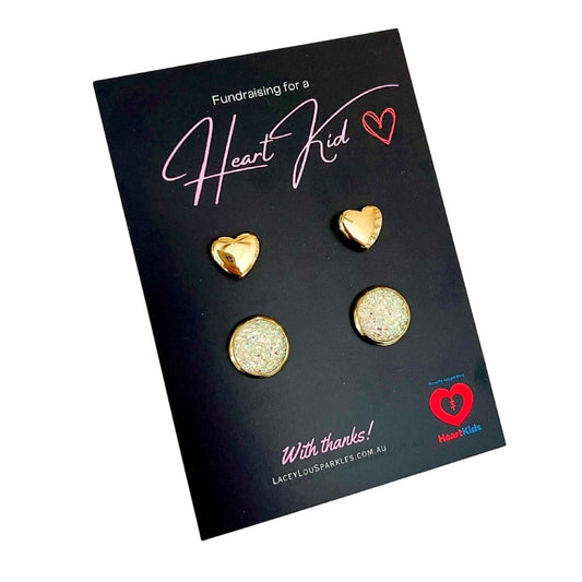 HeartKids Fundraiser Double Stainless Steel Stud Set February 2026