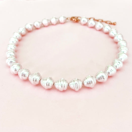 Spanish Pearl Necklace - Pale Pink / Rose Gold
