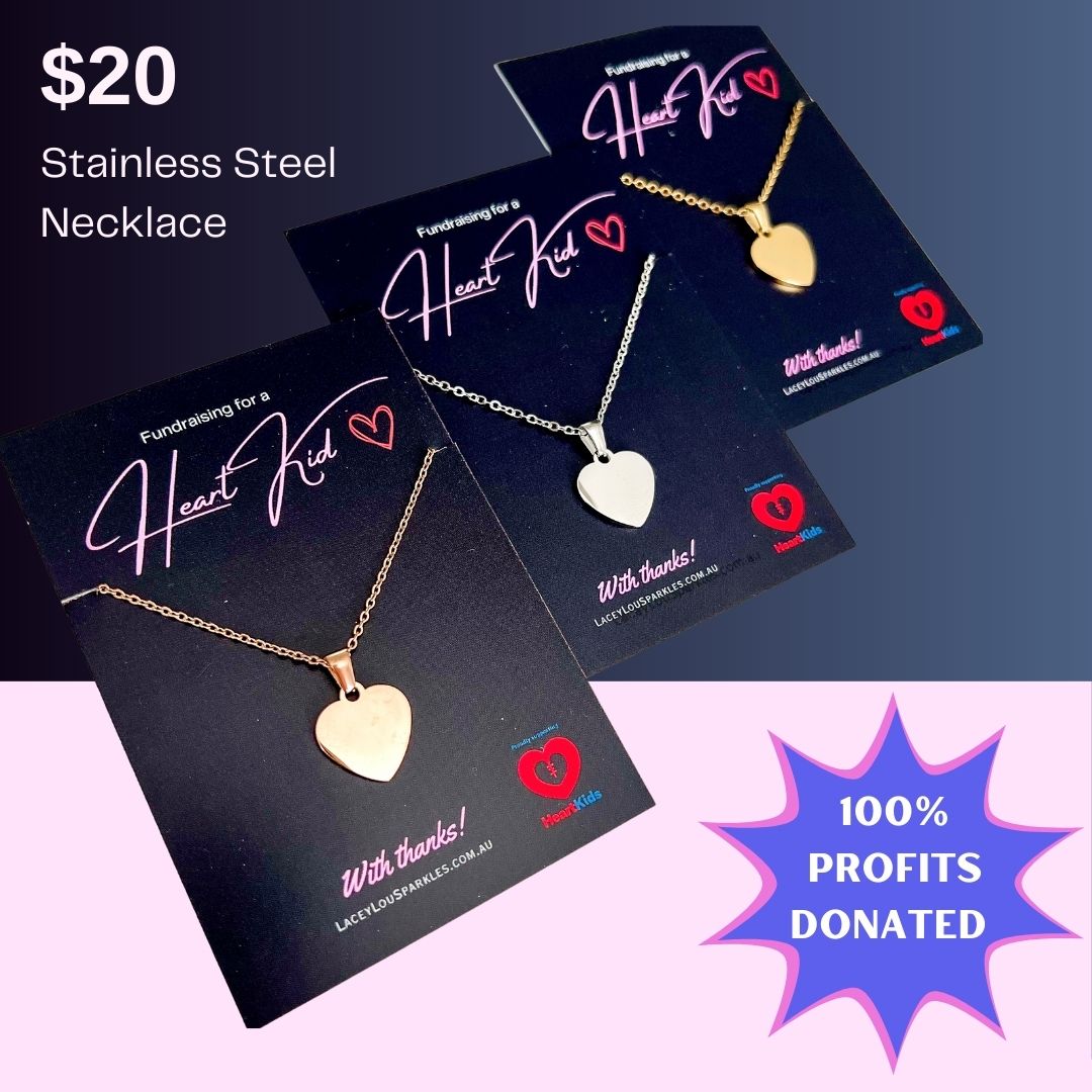 HeartKids Fundraiser Stainless Steel Necklace February 2026