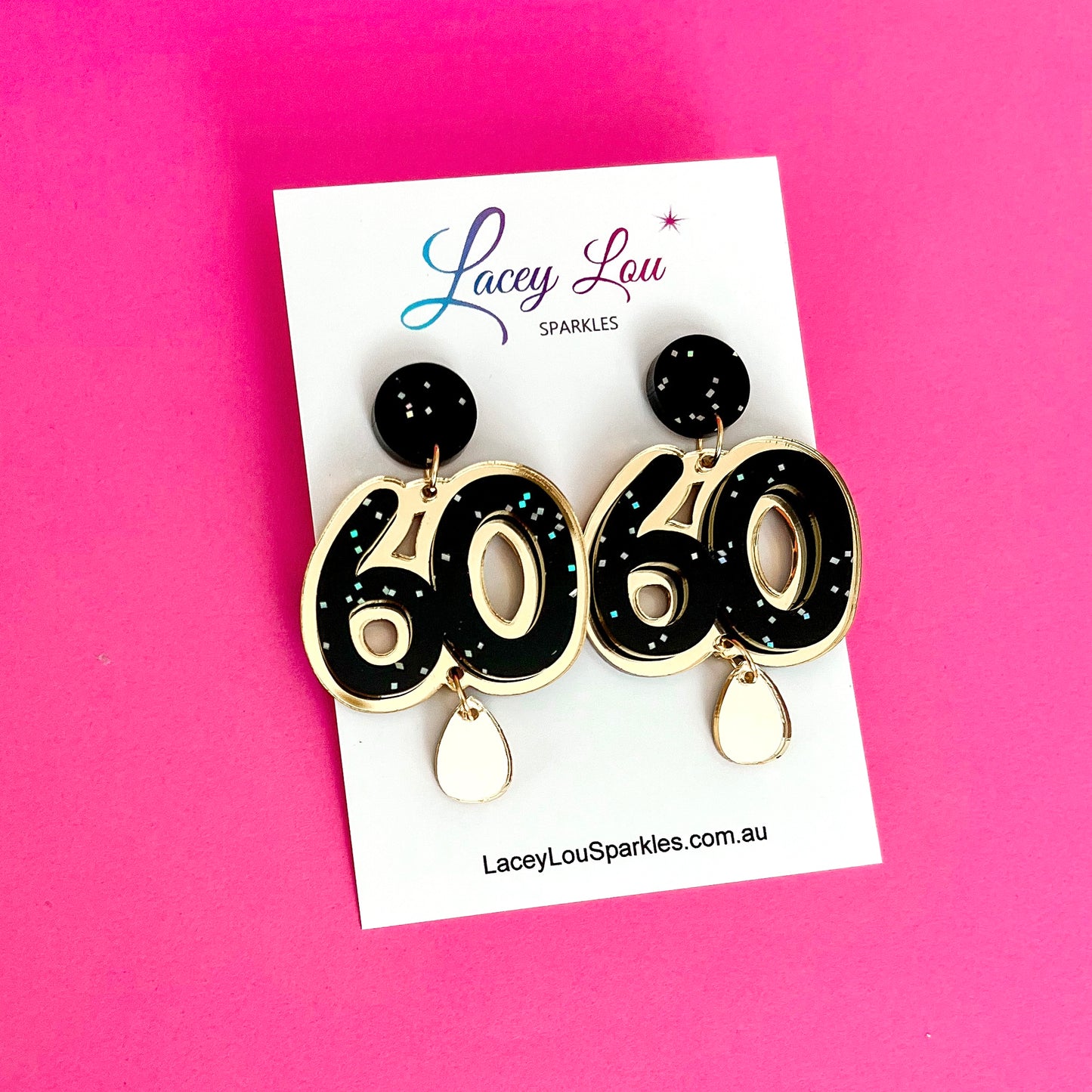 **PRE-ORDER**60th Birthday Earrings - Multiple Designs
