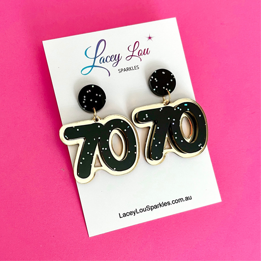 **PRE-ORDER** 70th Birthday Earrings - Multiple Designs