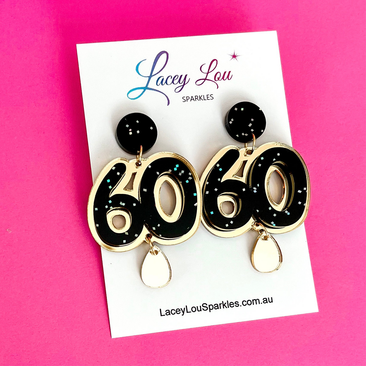 **PRE-ORDER**60th Birthday Earrings - Multiple Designs