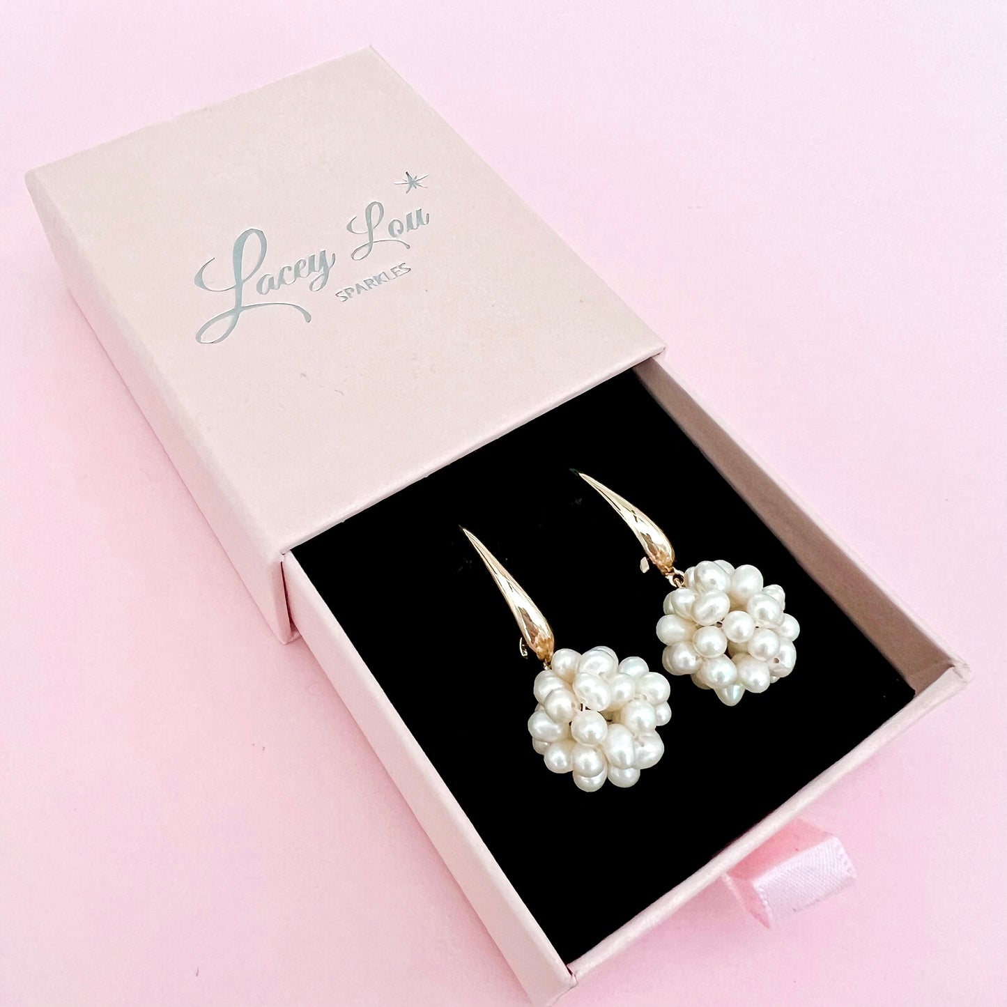 *Pre-order* Freshwater Pearl Ball Drop Earrings