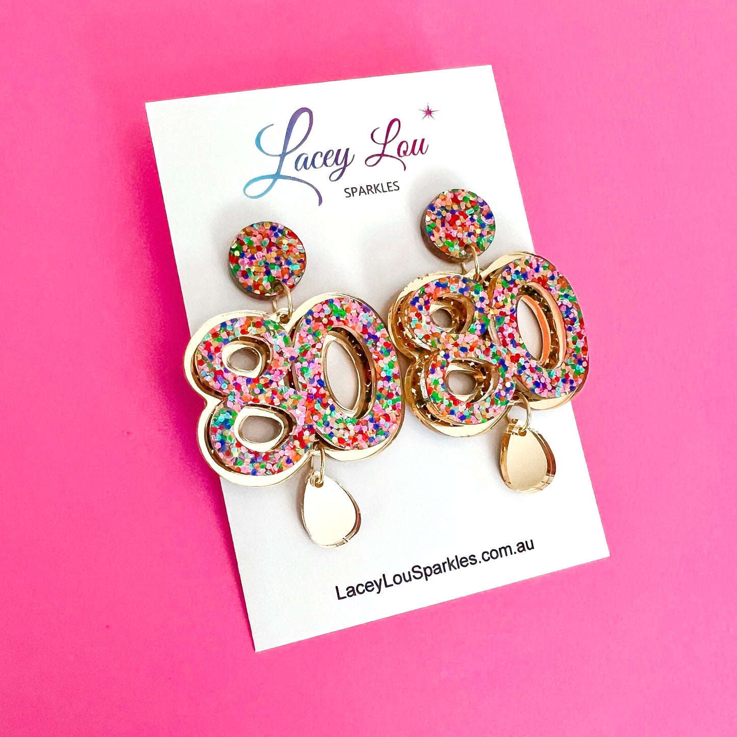 **PRE-ORDER** 80th Birthday Earrings - Multiple Designs