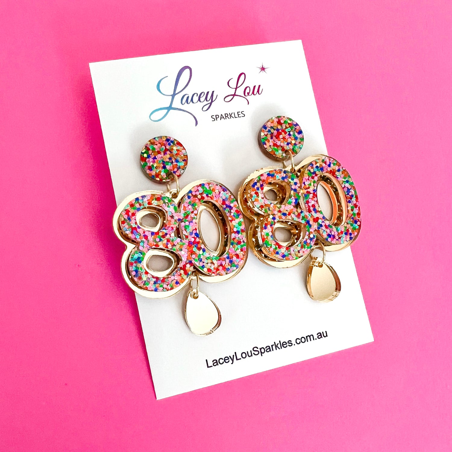 80th Birthday Earrings