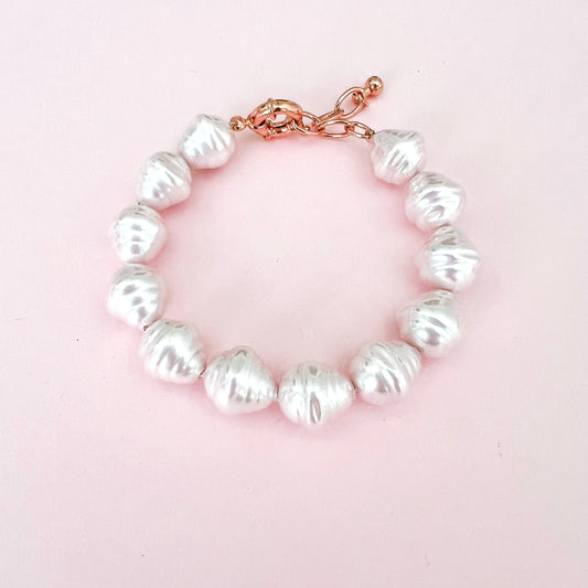 Spanish Pearl Bracelet - Pale Pink / Rose Gold