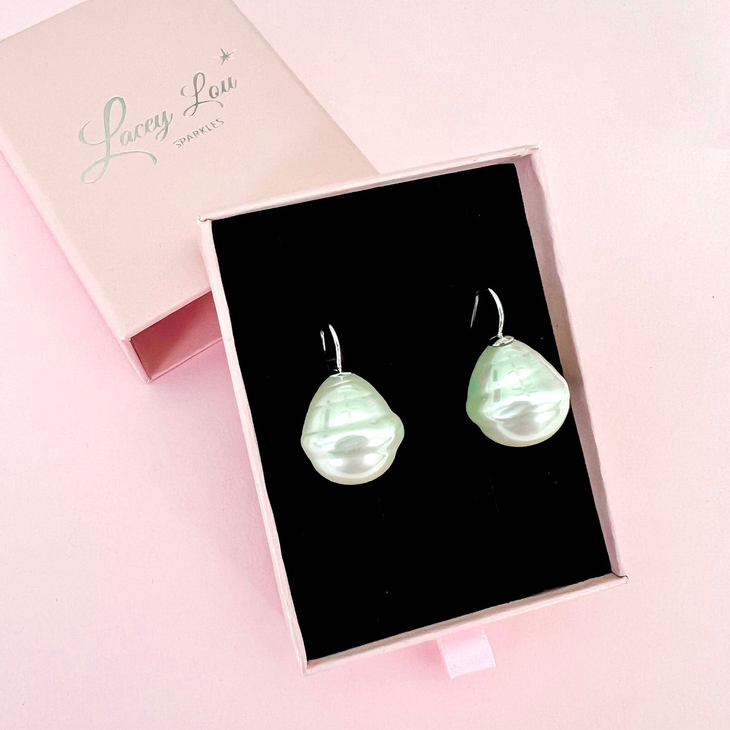 Large Spanish Pearl Earrings - Ivory / Gold