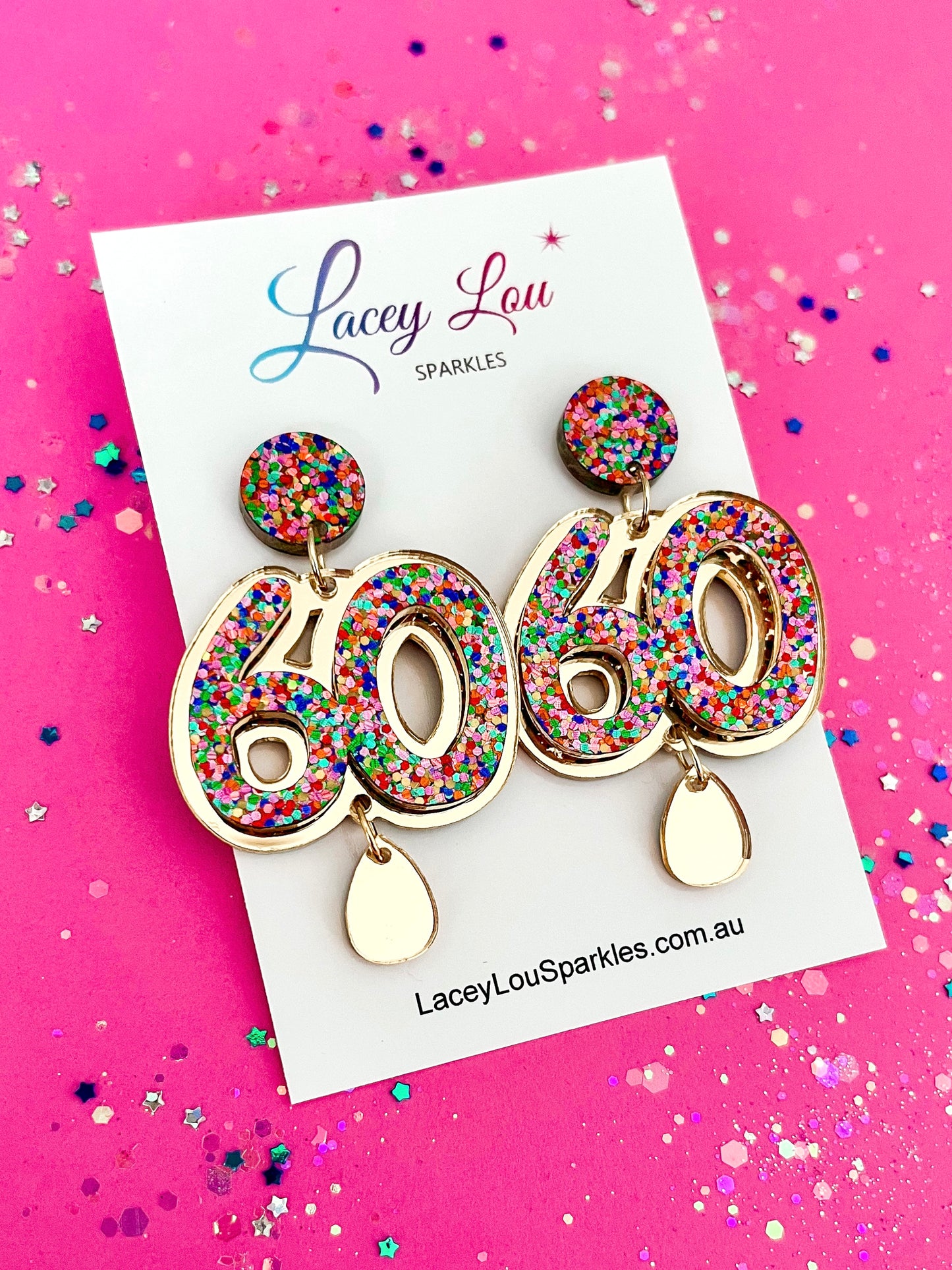 **PRE-ORDER**60th Birthday Earrings