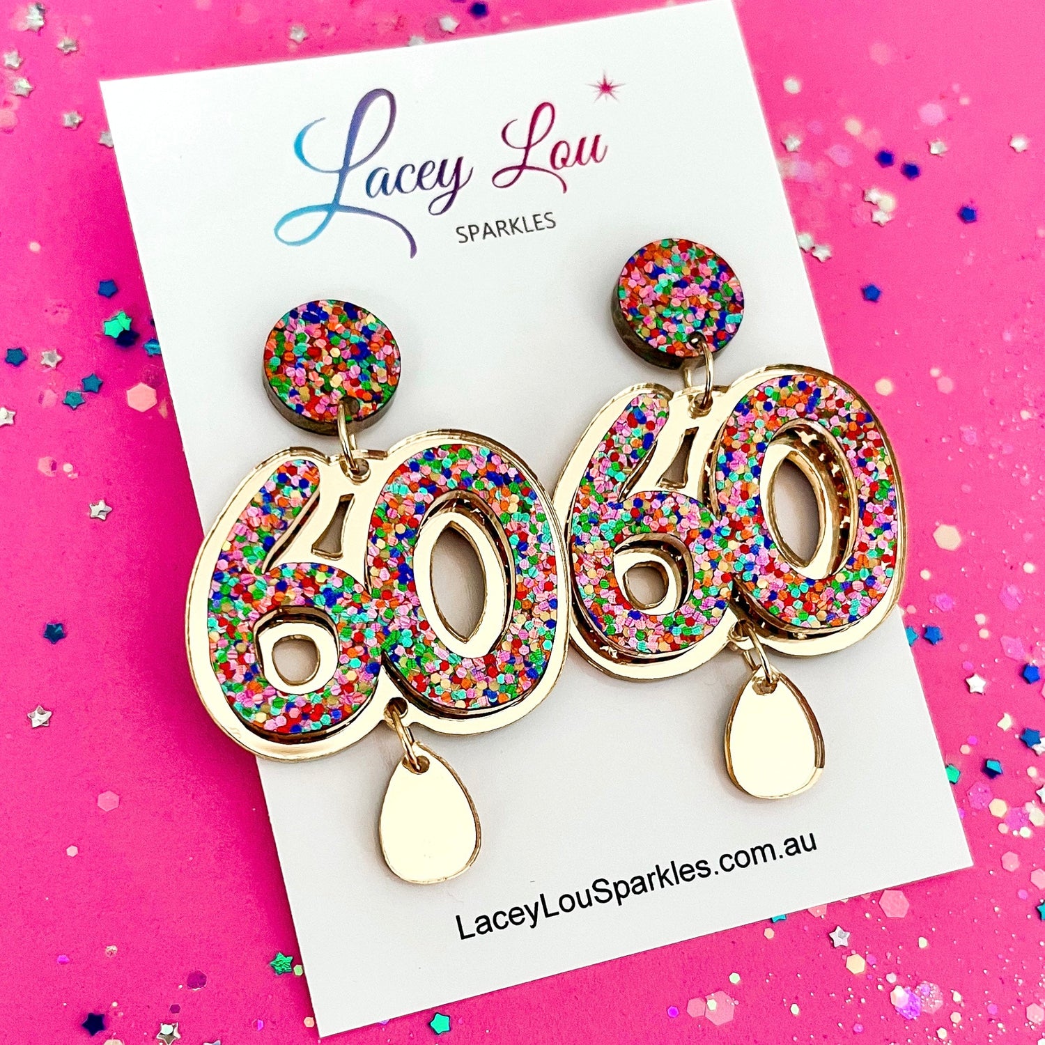 60th Birthday Earrings