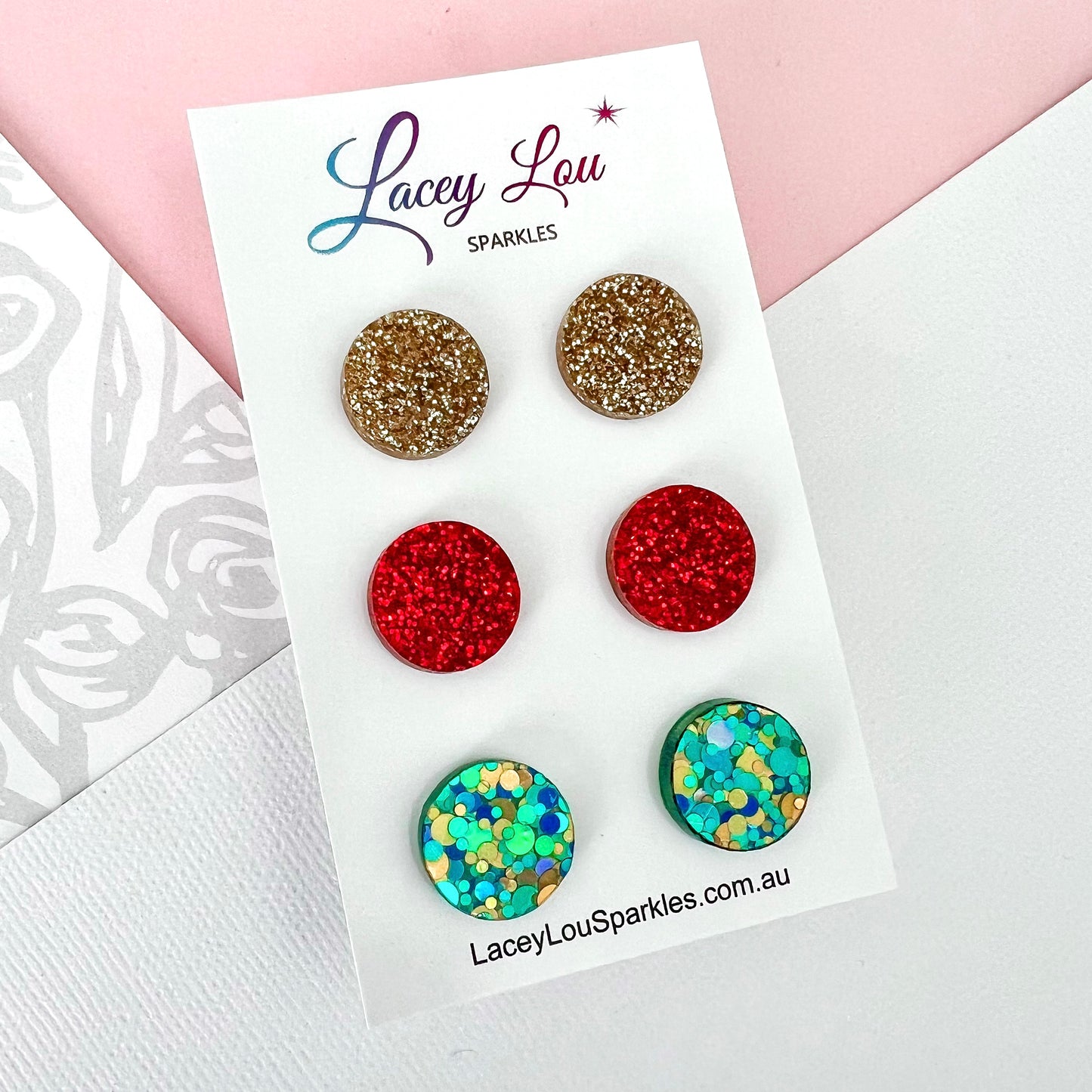 Festive Stud Set - Acrylic Earring set