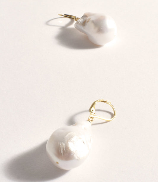 Baroque Pearl French Hook Earrings