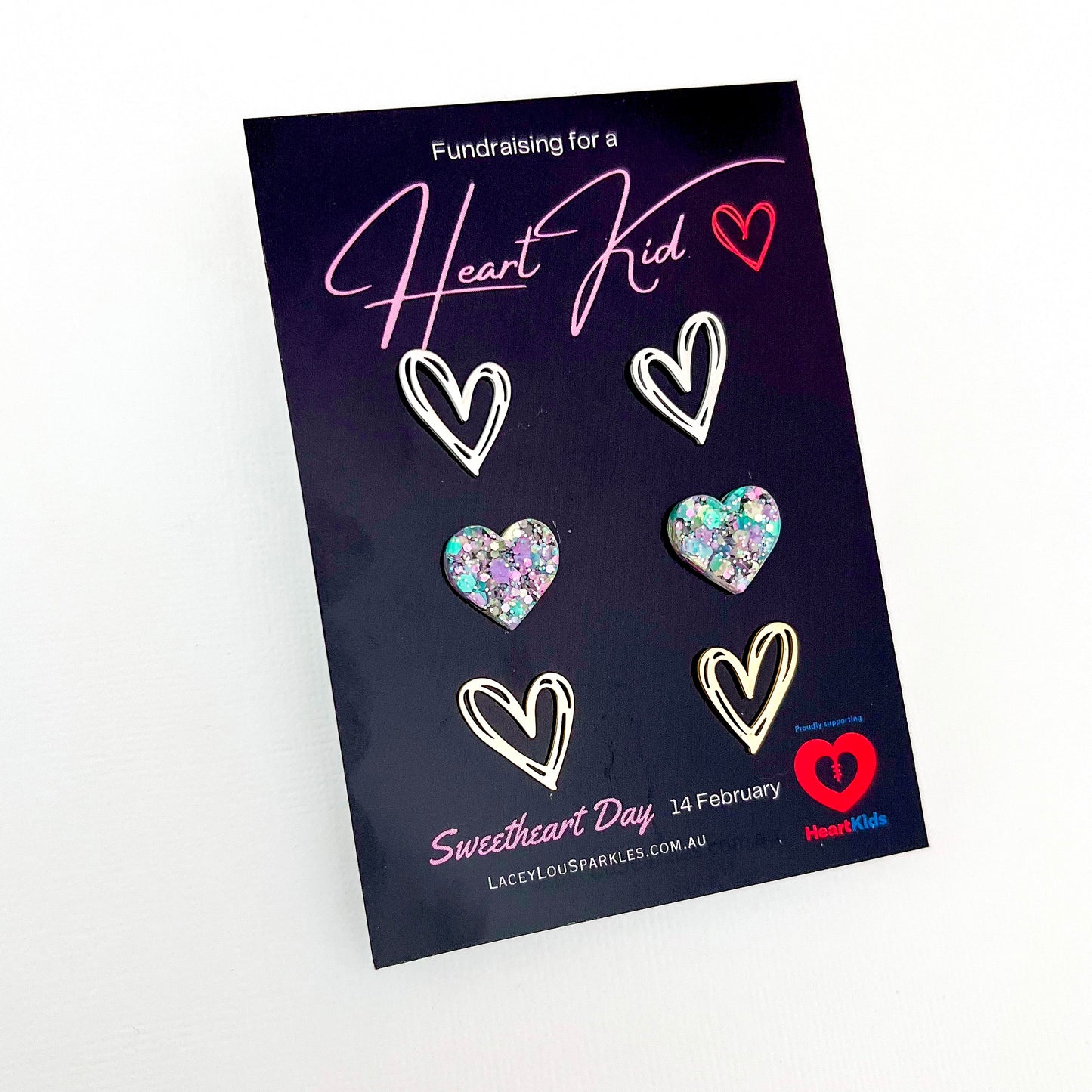 HeartKids Fundraiser Stud Sets February 2025