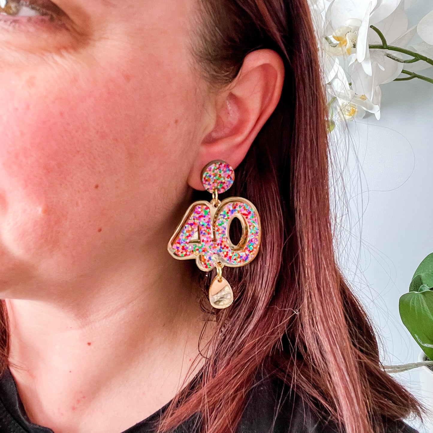 30th Birthday Statement Acrylic Earrings