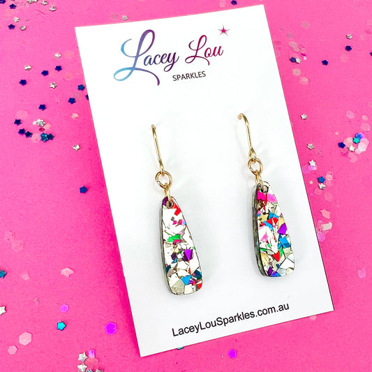Party Gold Baby Long Drop Dangle - Acrylic Earrings