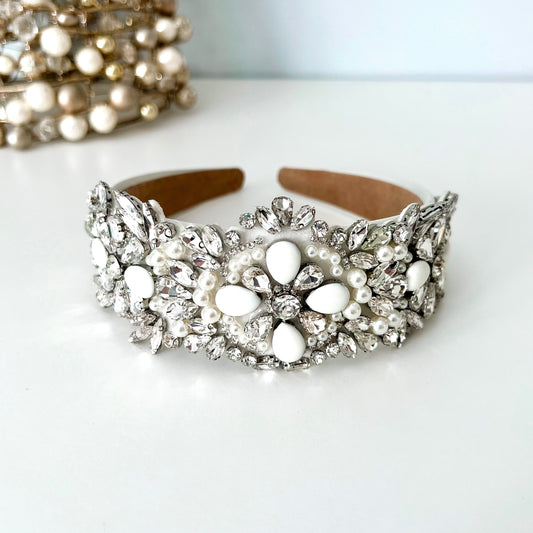 Silver Jeweled Statement Christmas Headband