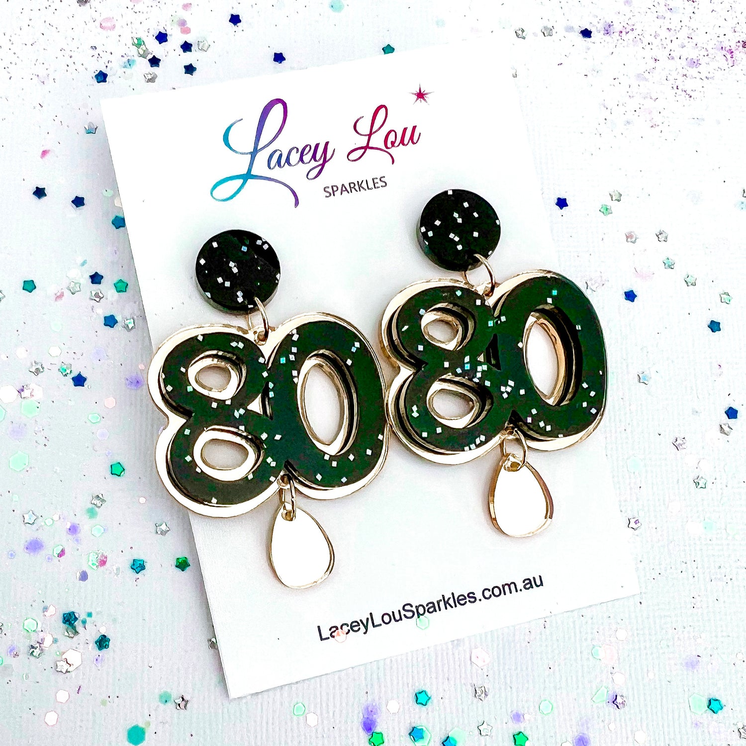 80th Birthday Earrings