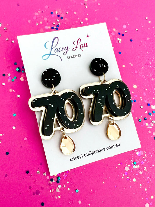 **PRE-ORDER** 70th Birthday Earrings - Multiple Designs