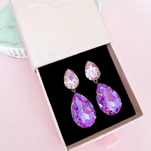 Violet Preciosa Crystal Earrings