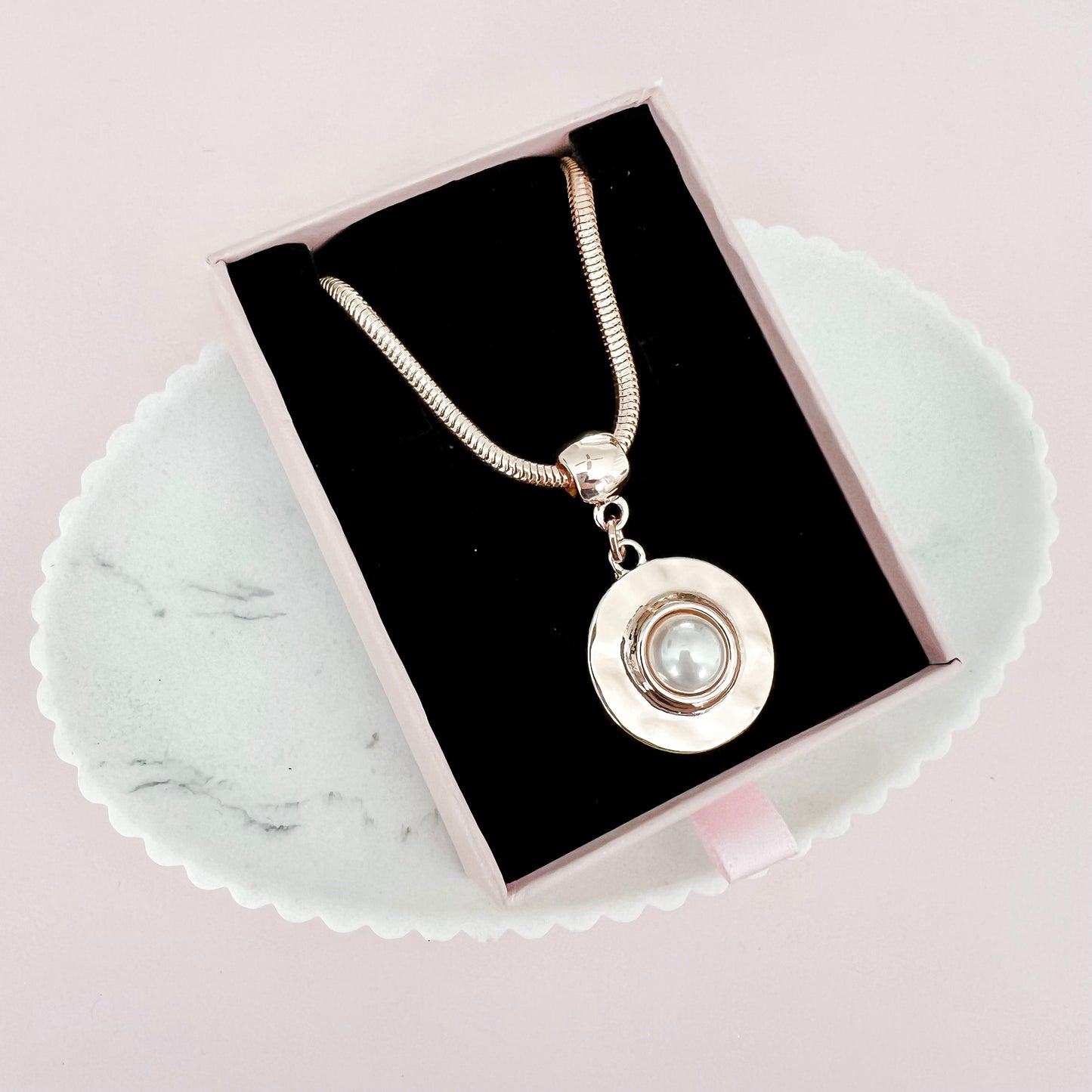 Silver Pearl Pendant Necklace