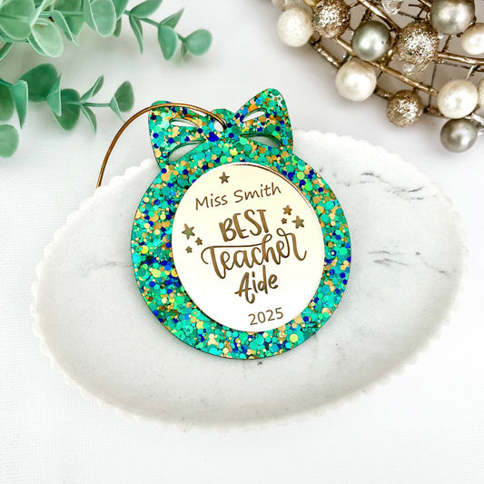 Teacher Aide Christmas Bauble **PRE-ORDER** 2025