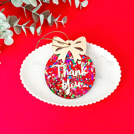 Red “Thank You” Ornament 2025 **PRE-ORDER**