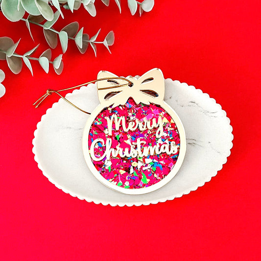 Red Rainbow “Merry Christmas” Ornament 2025 **PRE-ORDER**