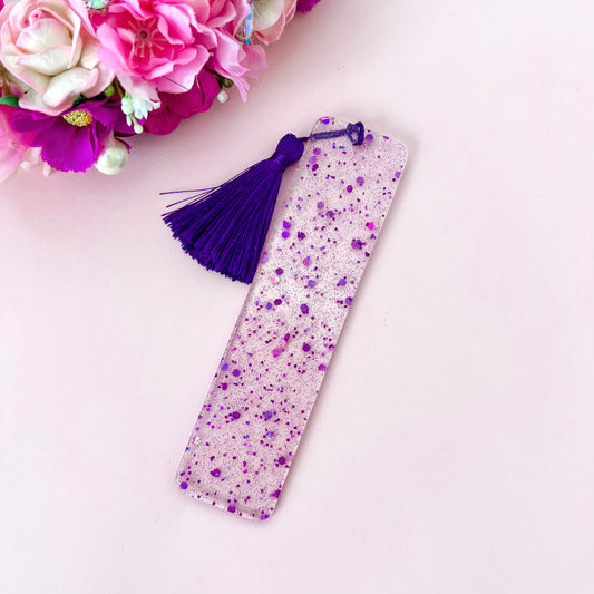 Glitter Acrylic Bookmark - Purple