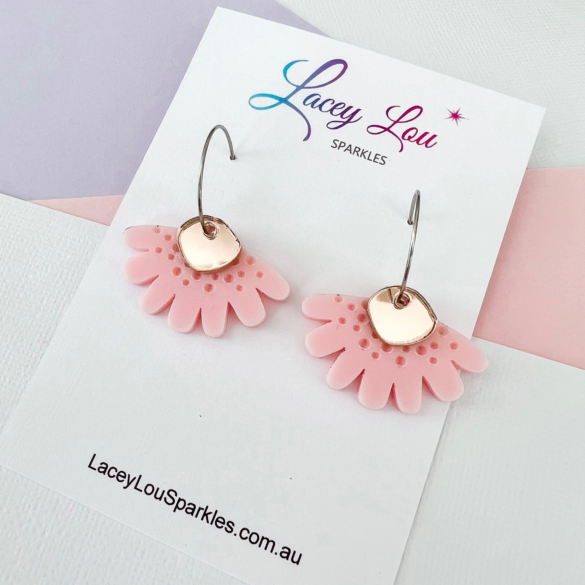 CLEARANCE Bloom Flower Hoop Earring - Lacey Lou Sparkles