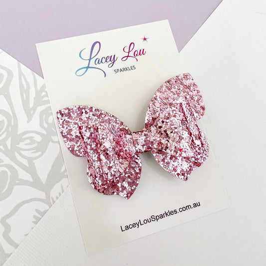 Glittery Butterfly Hair Bow - Lacey Lou Sparkles