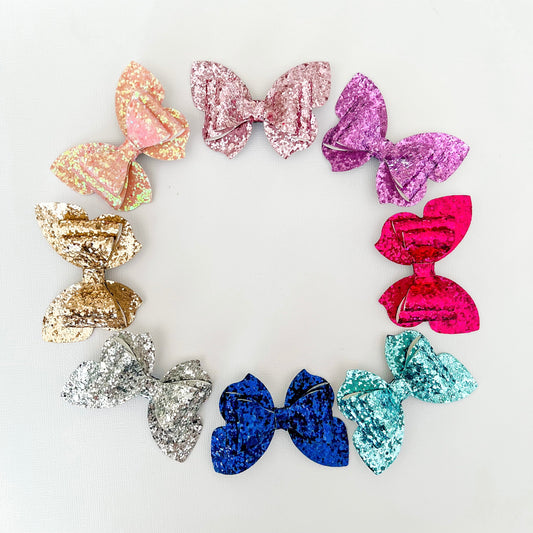 Glittery Butterfly Hair Bow - Lacey Lou Sparkles