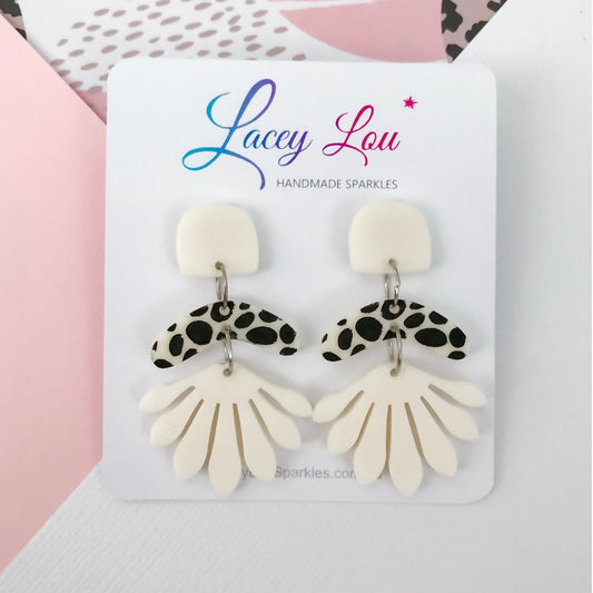 Ivory Statement Dangles - Lacey Lou Sparkles