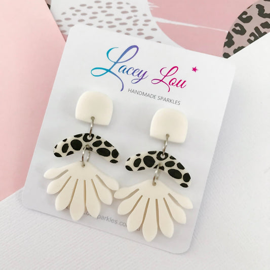 Ivory Statement Dangles - Lacey Lou Sparkles