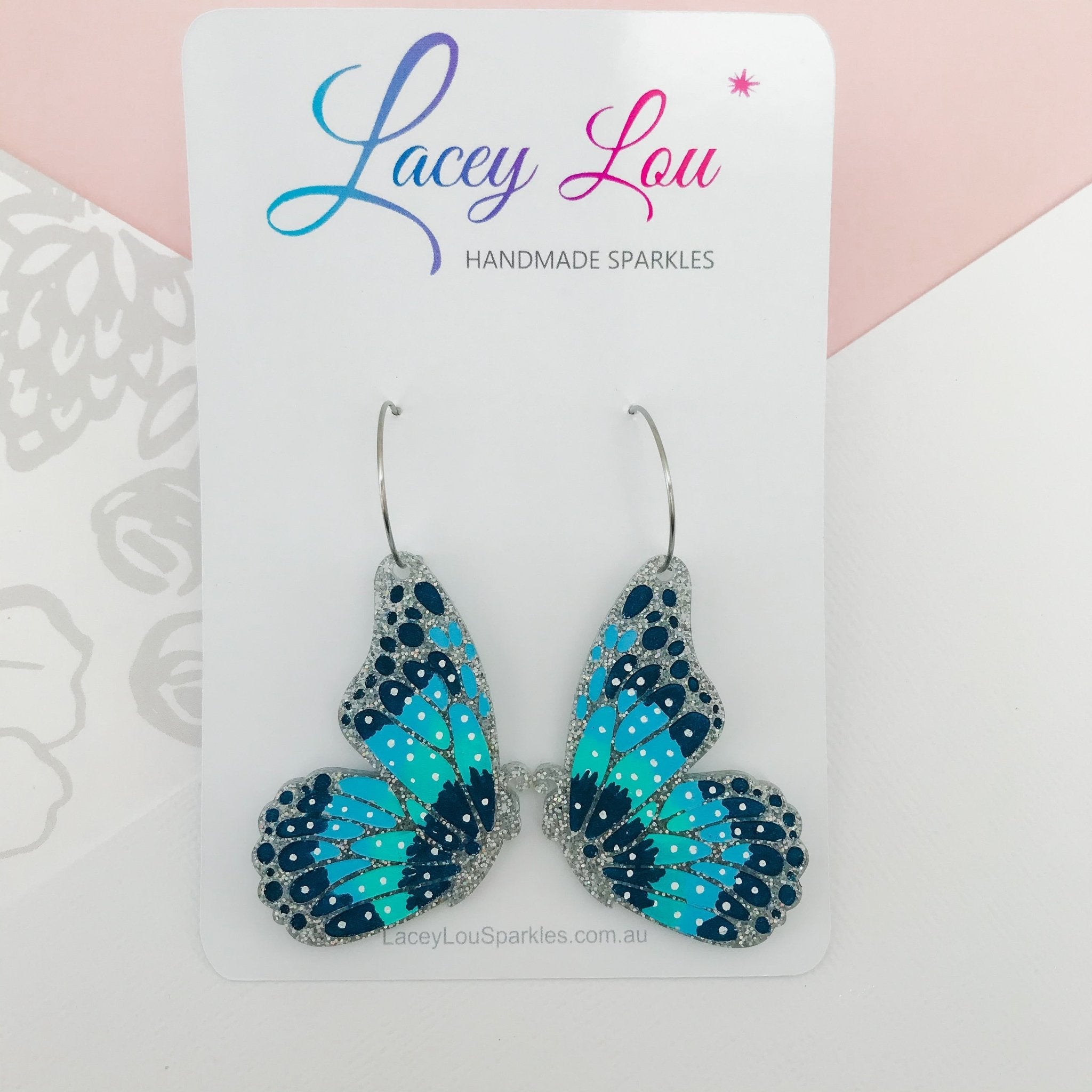 Butterfly store earrings long