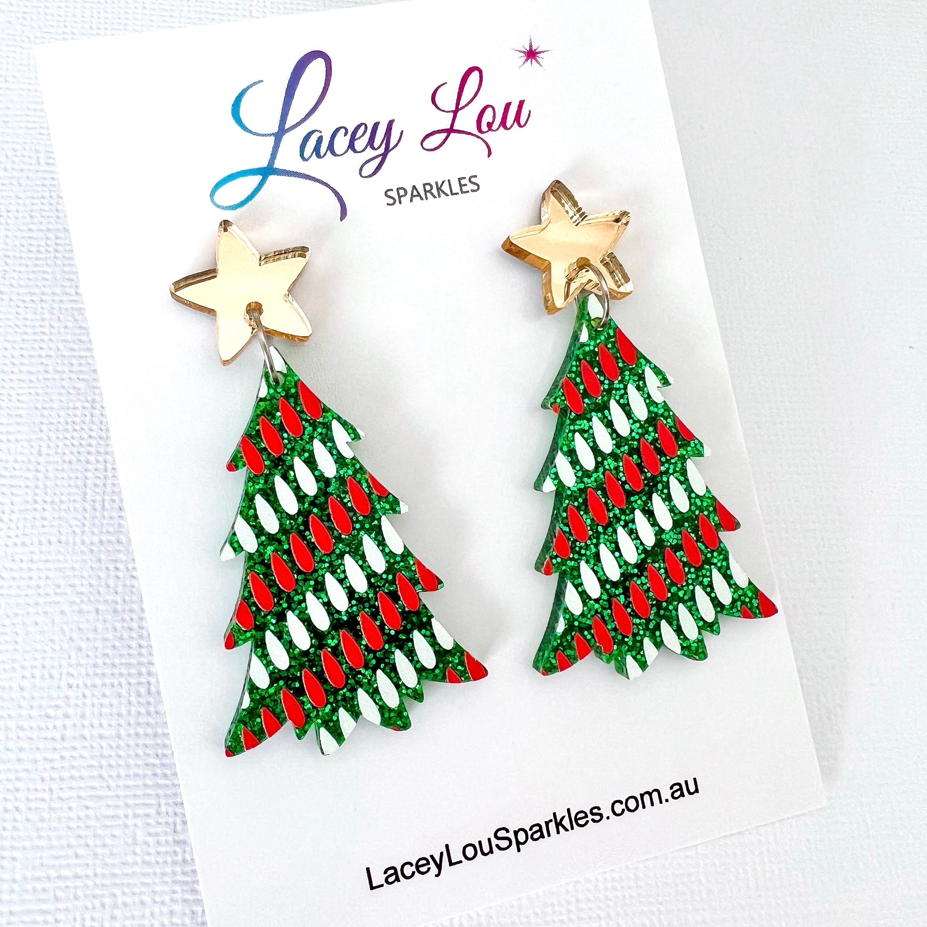 Large on sale christmas earrings