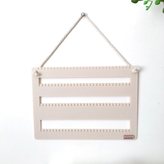 Large Hanging Earring Stand - Beige - Lacey Lou Sparkles