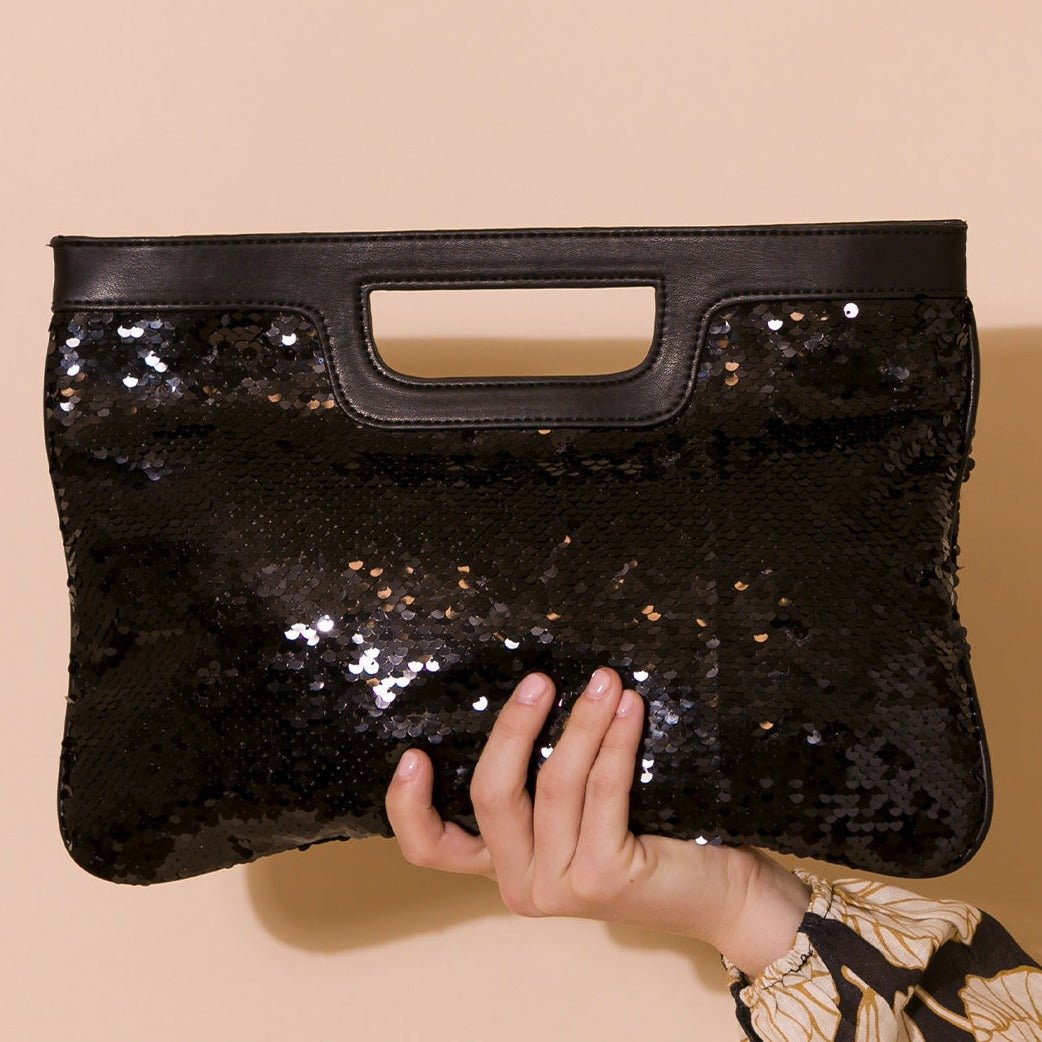 Black jewelled best sale clutch bag