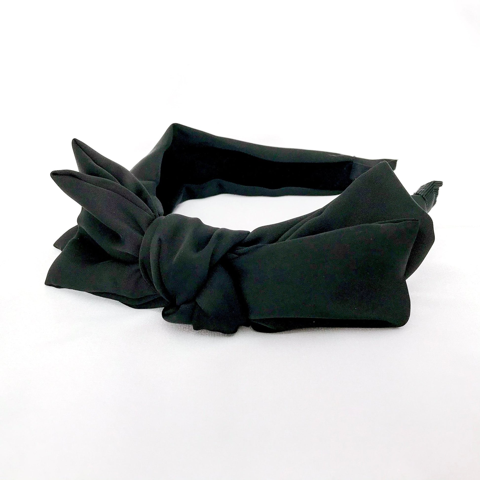 Luxe Large Bow Headband - Black - Lacey Lou Sparkles