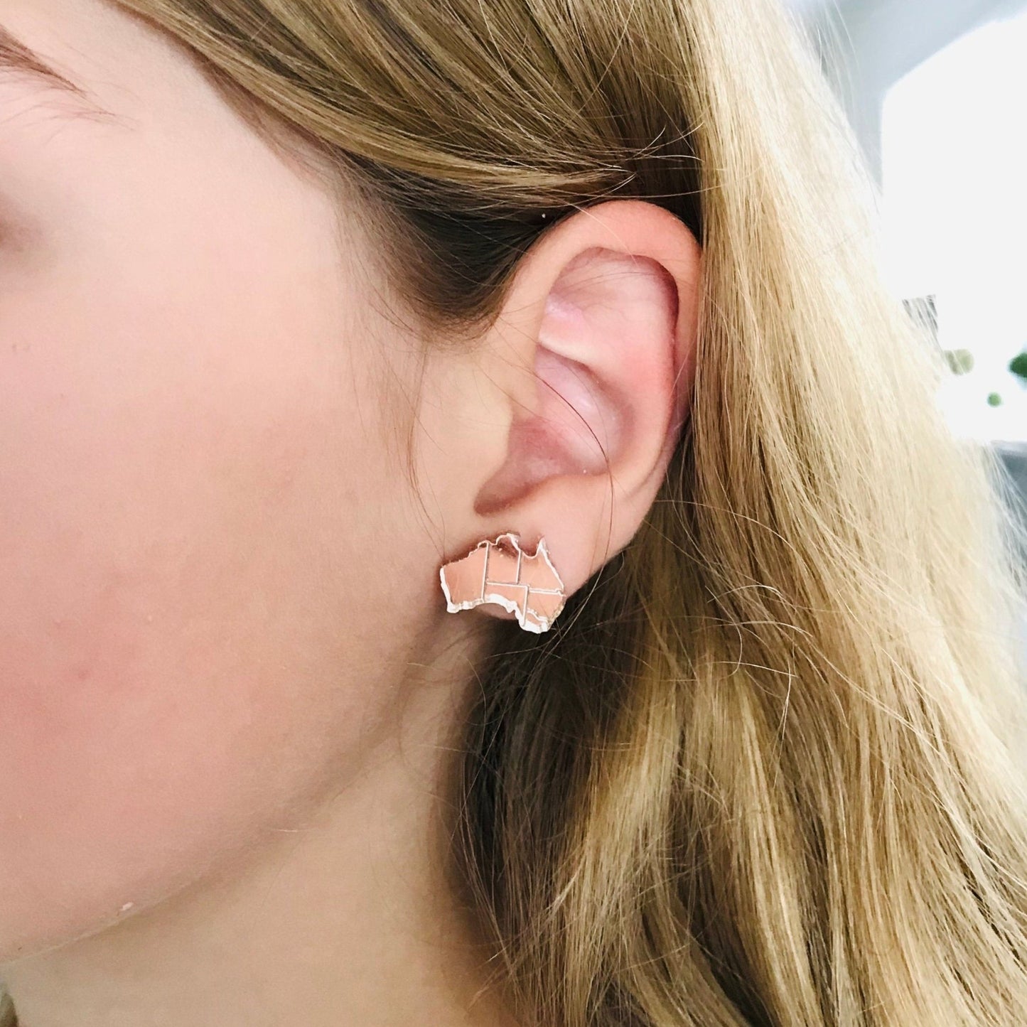 Rose Gold Australia Day Earrings | Acrylic Earrings - Lacey Lou Sparkles
