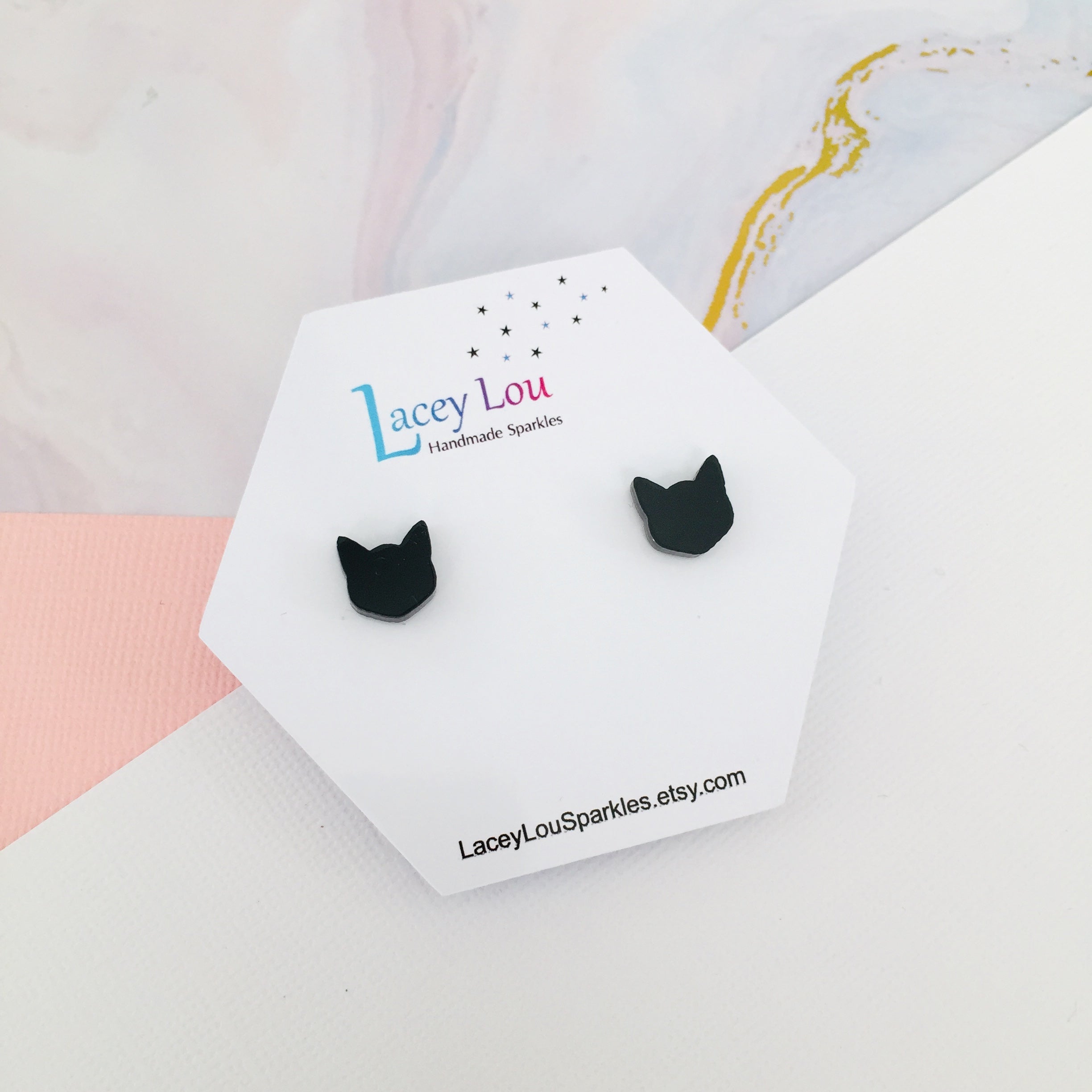 Kitty cat earrings best sale