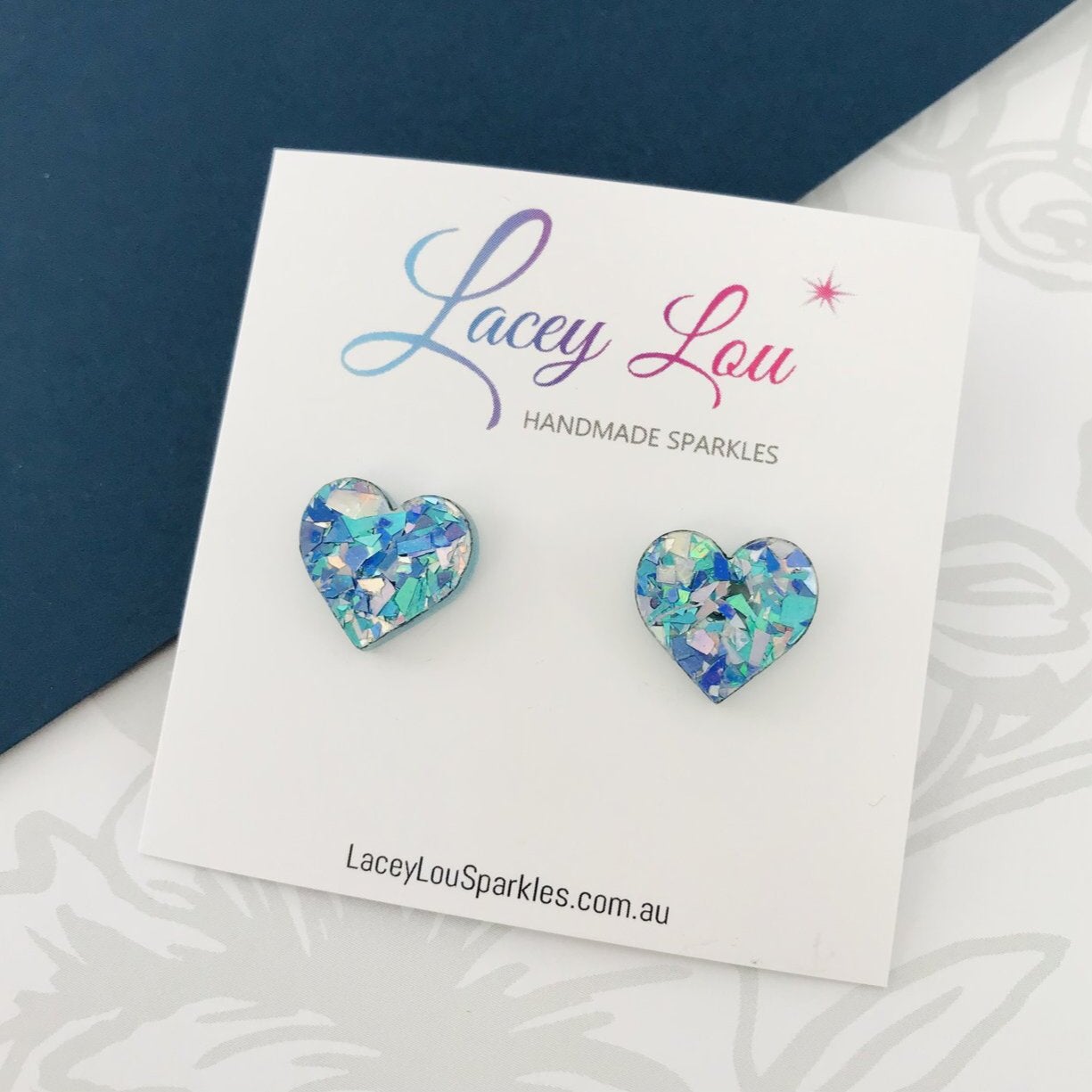 Small Heart Studs (15mm) - $1 to Heartkids Fundraiser - Lacey Lou Sparkles