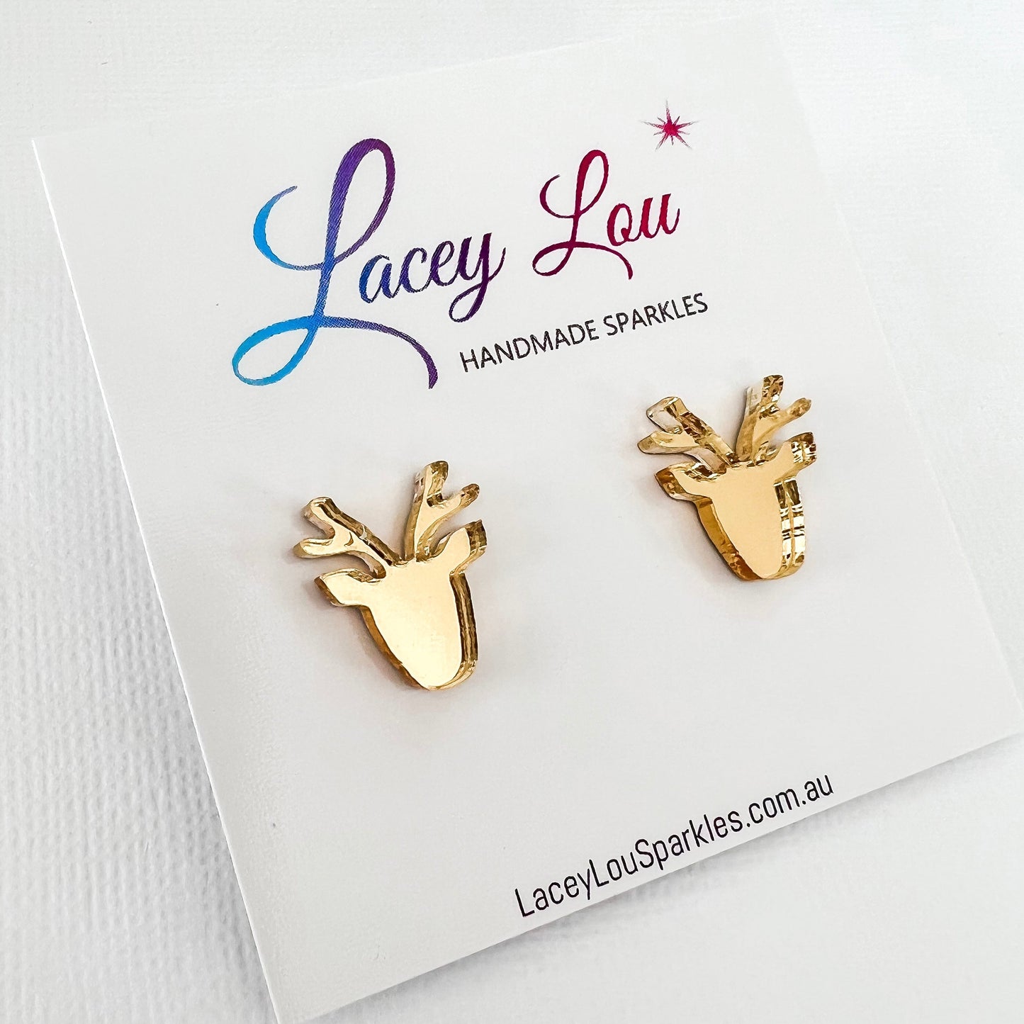 Small Reindeer Studs - over 7 styles - Lacey Lou Sparkles