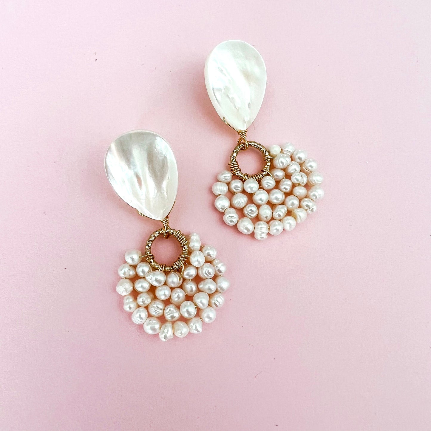 Statement Freshwater Pearl Dangle Earrings - Lacey Lou Sparkles