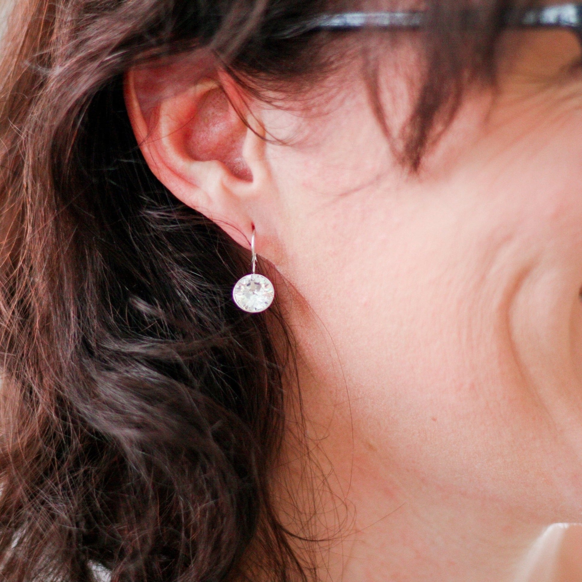 Swarovski Bella Drop Earrings - Clear Crystal - Lacey Lou Sparkles