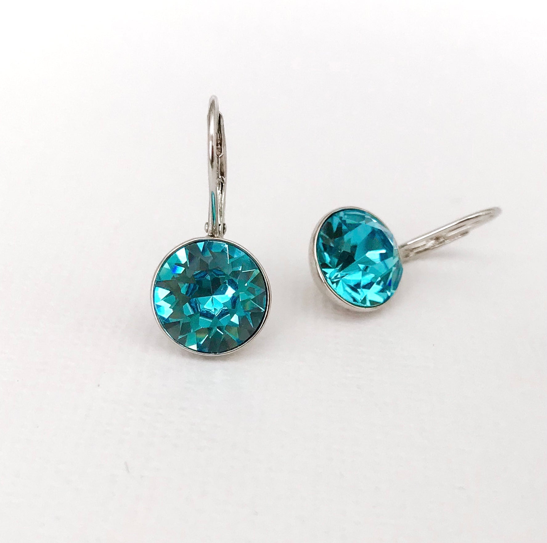 Swarovski deals aqua earrings