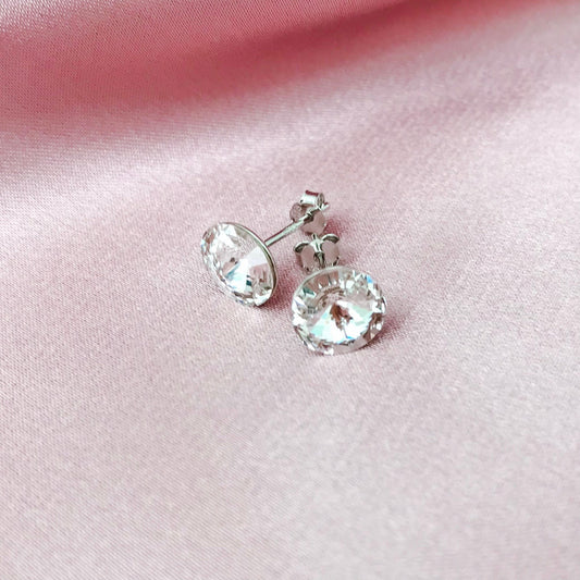 Swarovski Stud Earrings - Clear Crystal - Lacey Lou Sparkles